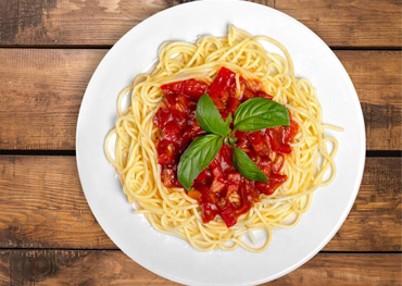 Homemade tomato pasta